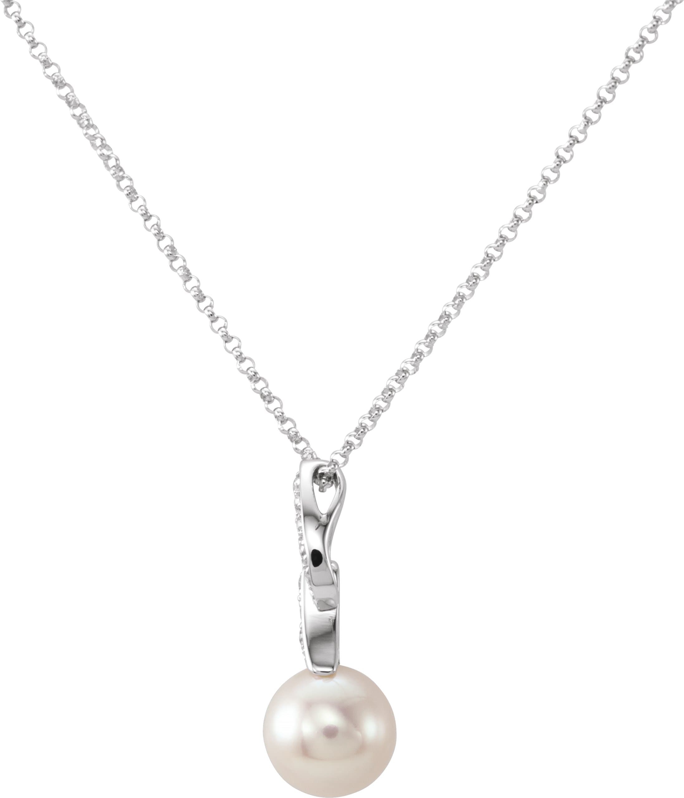 Accented Pearl Necklace view 2
