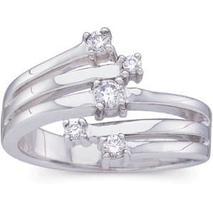 14K White 1/4 CTW Natural Diamond Ring
