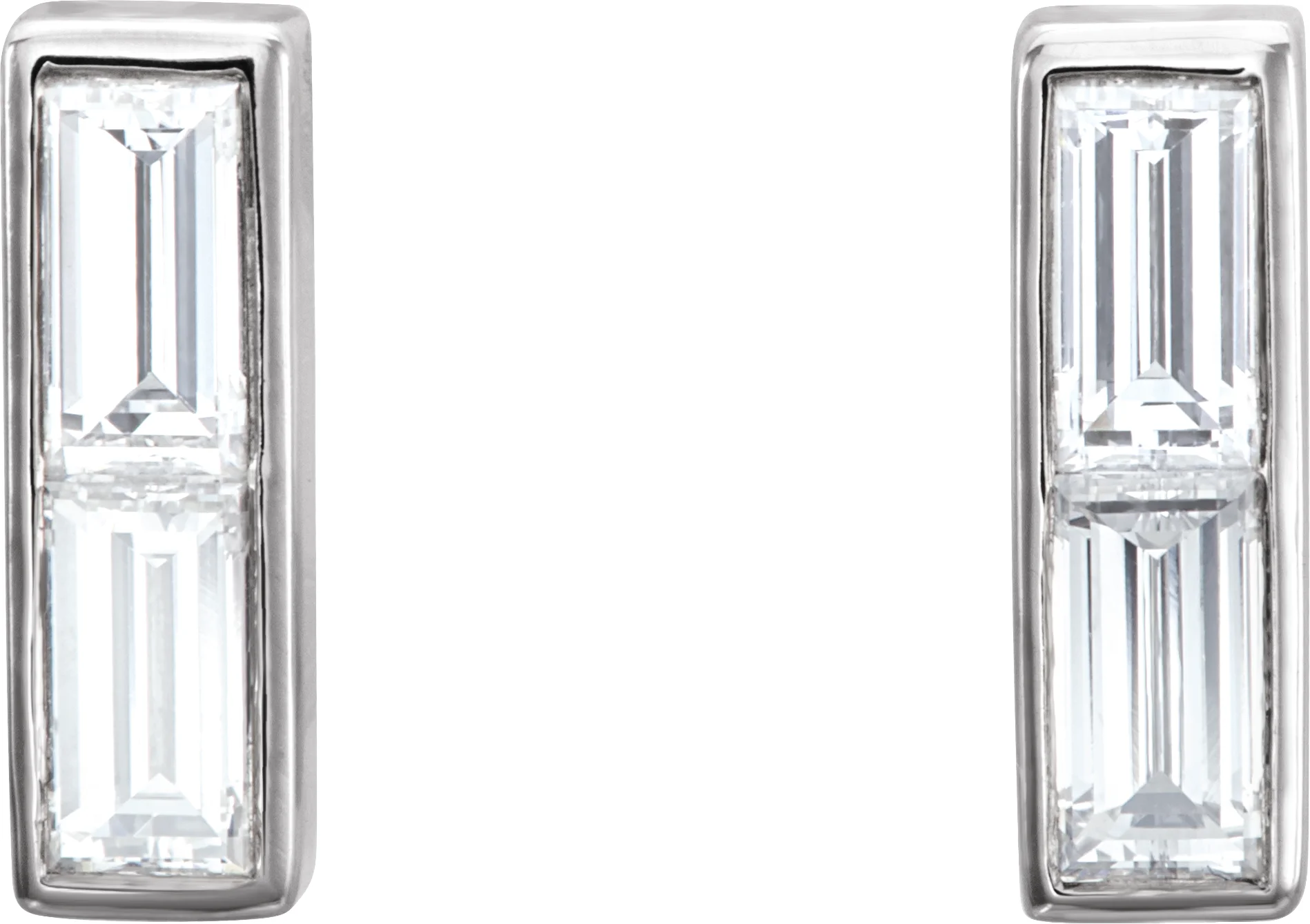 Baguette Bar Earrings, view 3