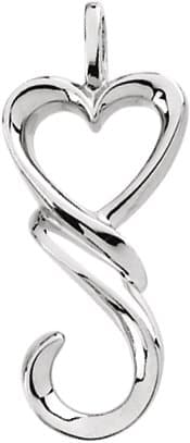 Platinum Heart Pendant