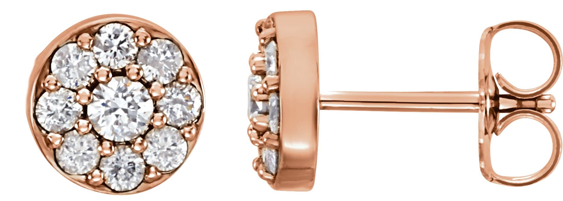 14K Rose 3/8 CTW Lab-Grown Diamond Earrings