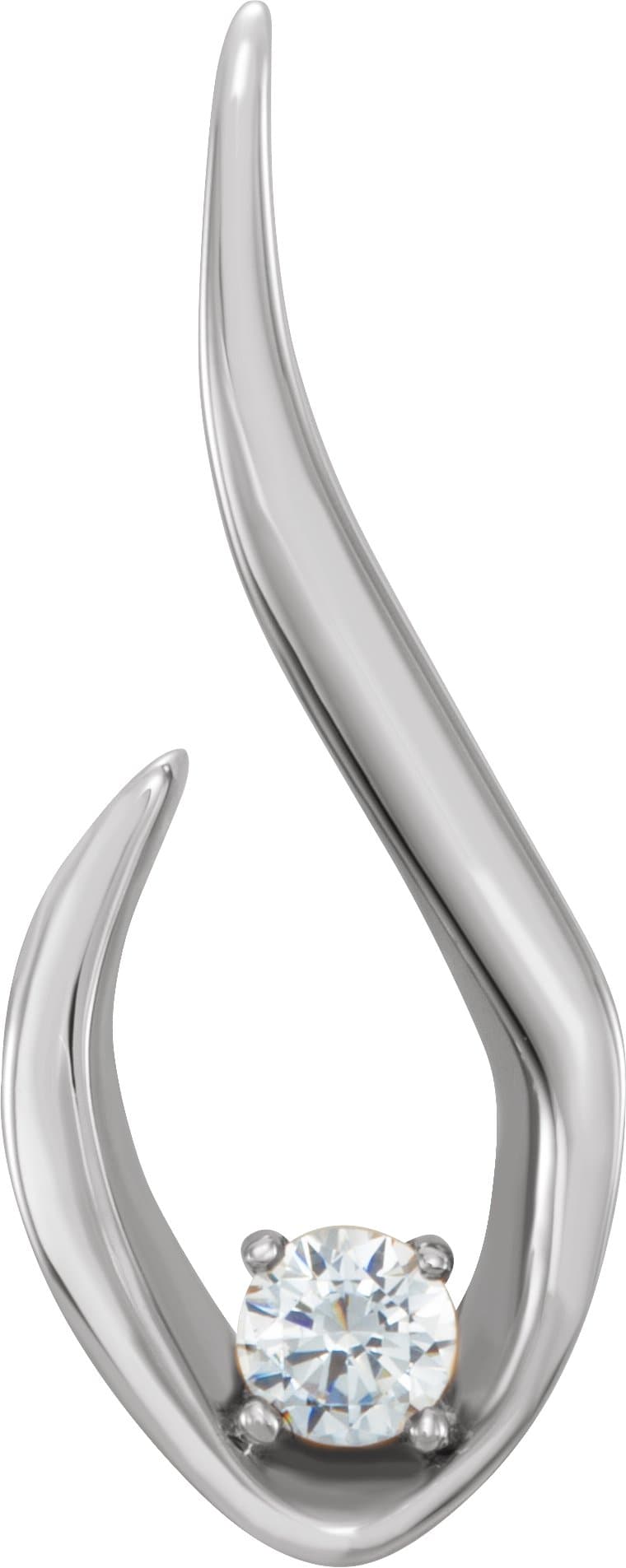 14K Rose 1/10 CTW Natural Diamond Freeform Pendant