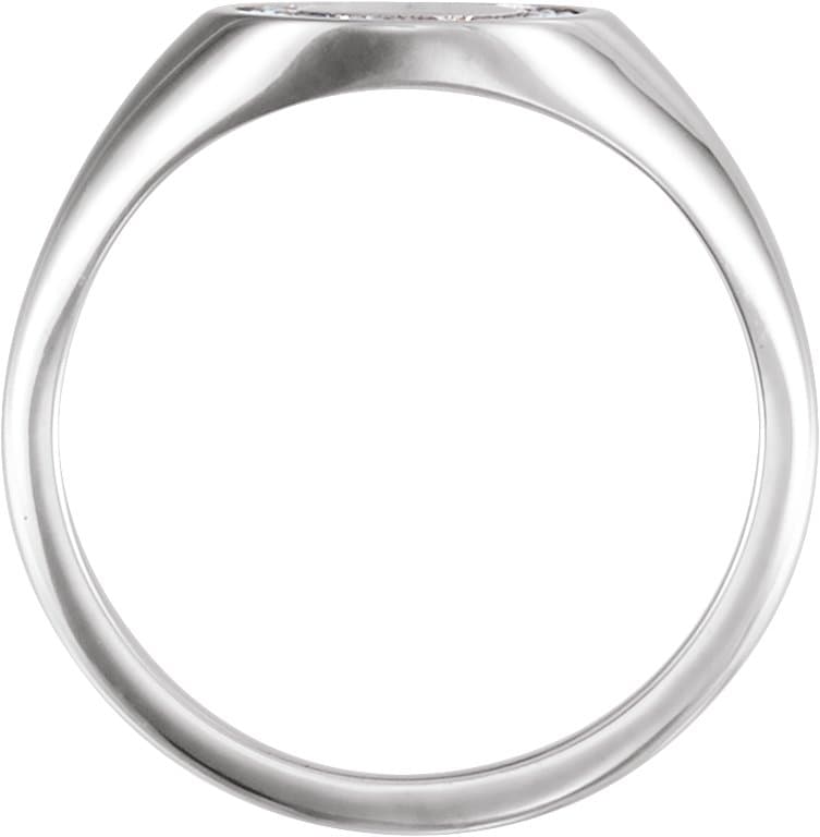 Oval Halo-Style Signet Ring view 2