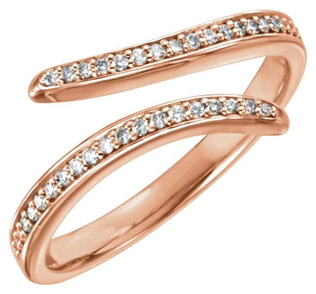 14K Rose 1/8 CTW Natural Diamond Ring