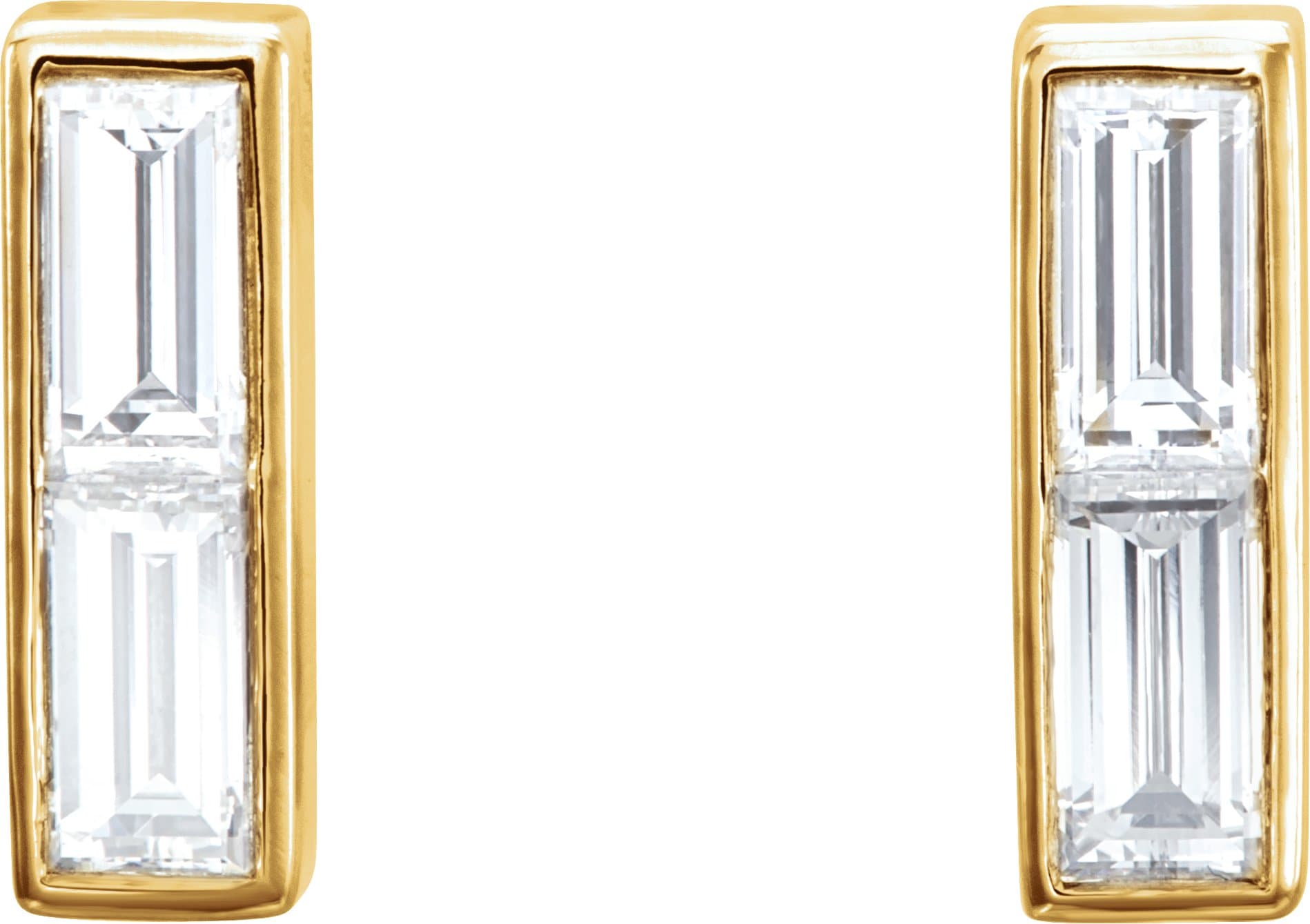 Baguette Bar Earrings view 2