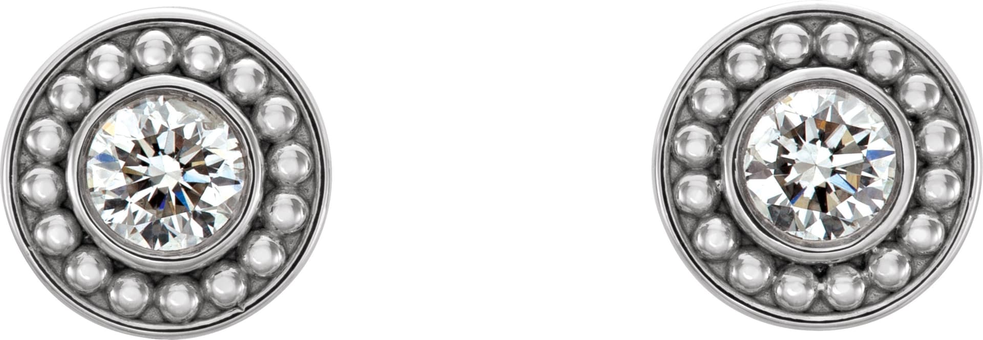 Bezel-Set Beaded Earrings view 2