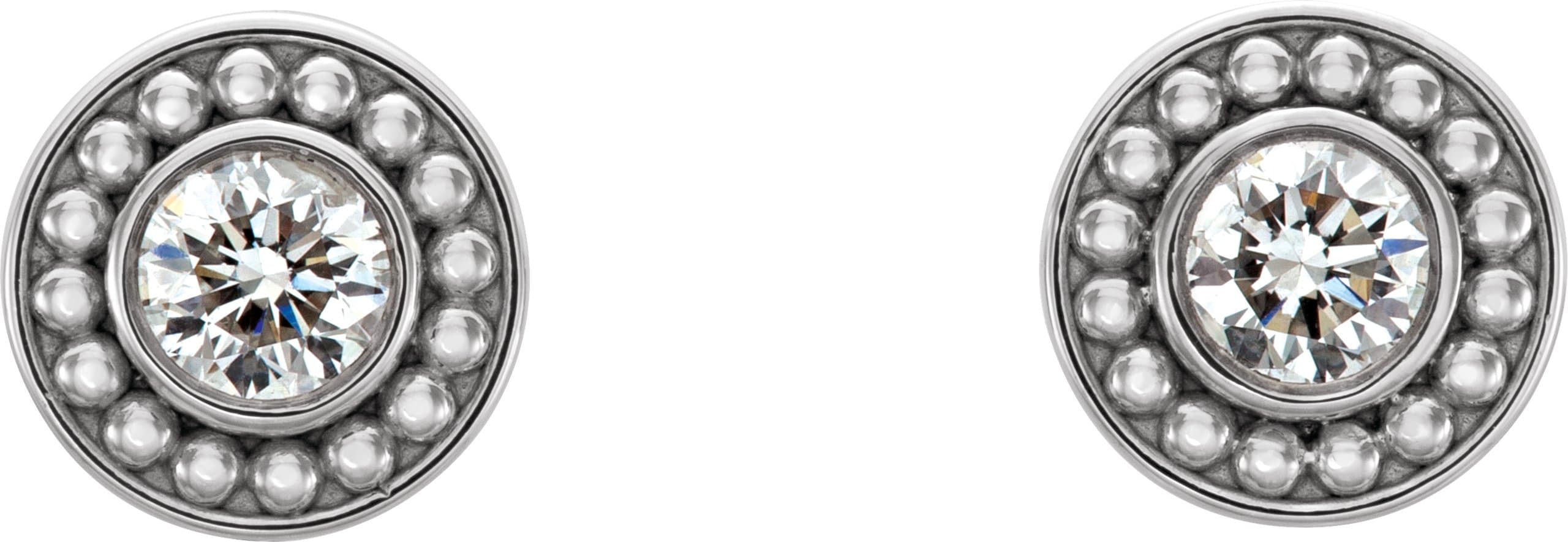 Bezel-Set Beaded Earrings view 2