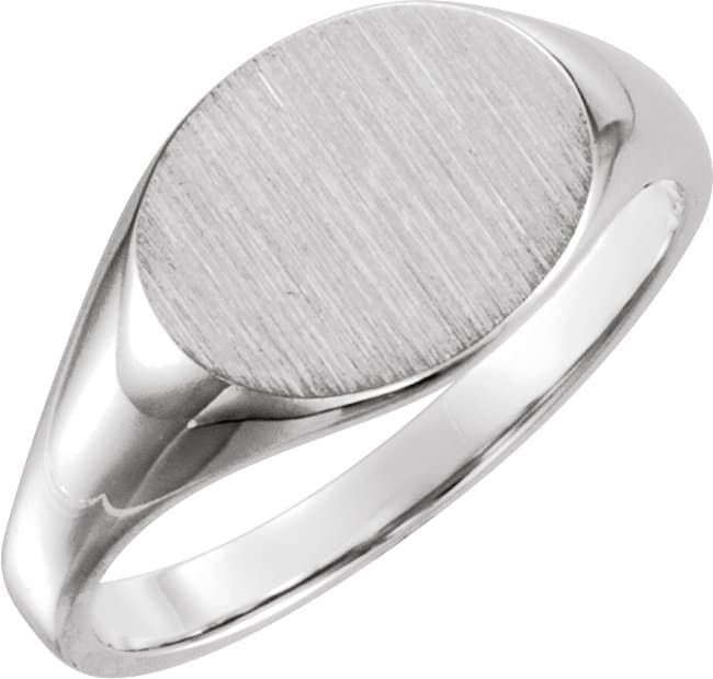 10K Yellow 12x9 mm Oval Signet Ring