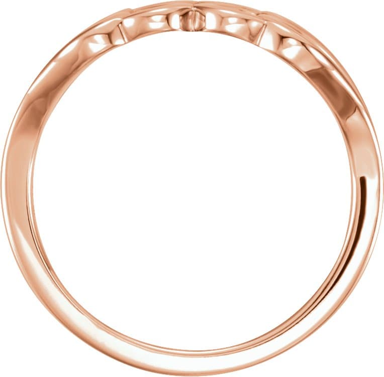 14K Rose Heart Ring view 2