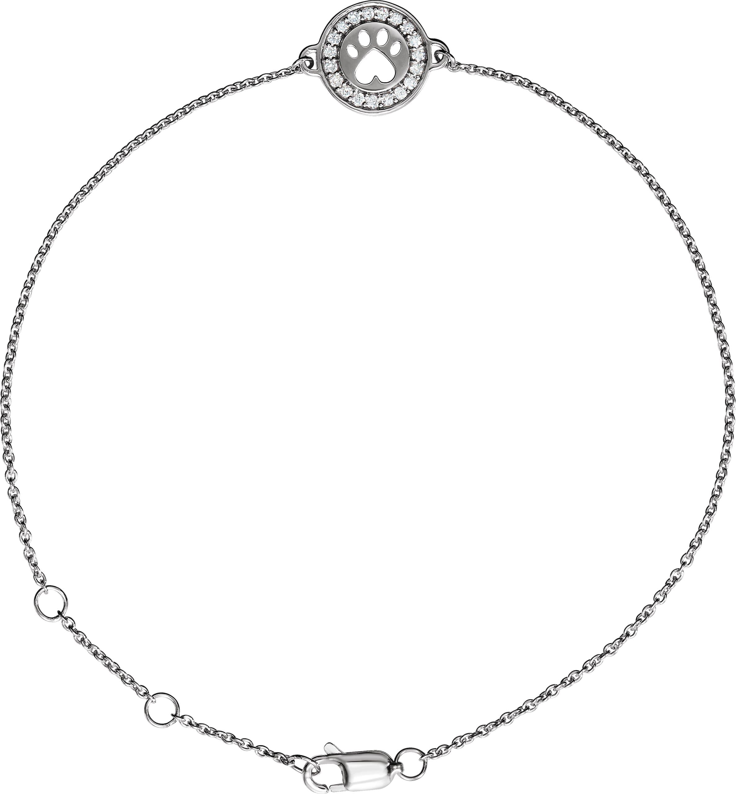 Sterling Silver 1/10 CTW Natural Diamond 7" Bracelet
