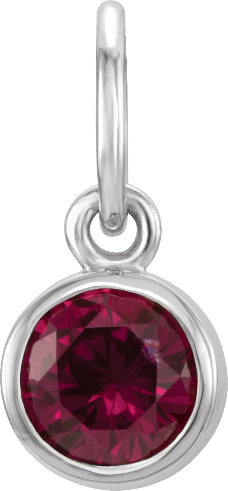 14K White Posh Mommy® Imitation Diamond Charm/Pendant