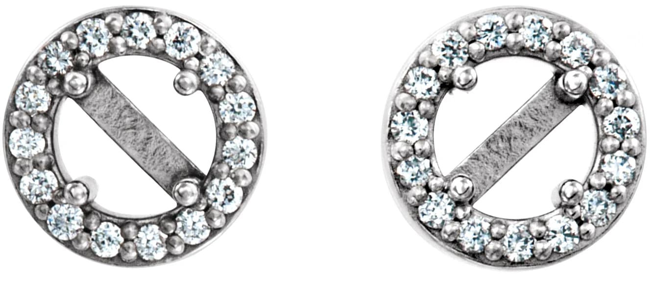 Round 4-Prong Halo-Style Earrings, view 3