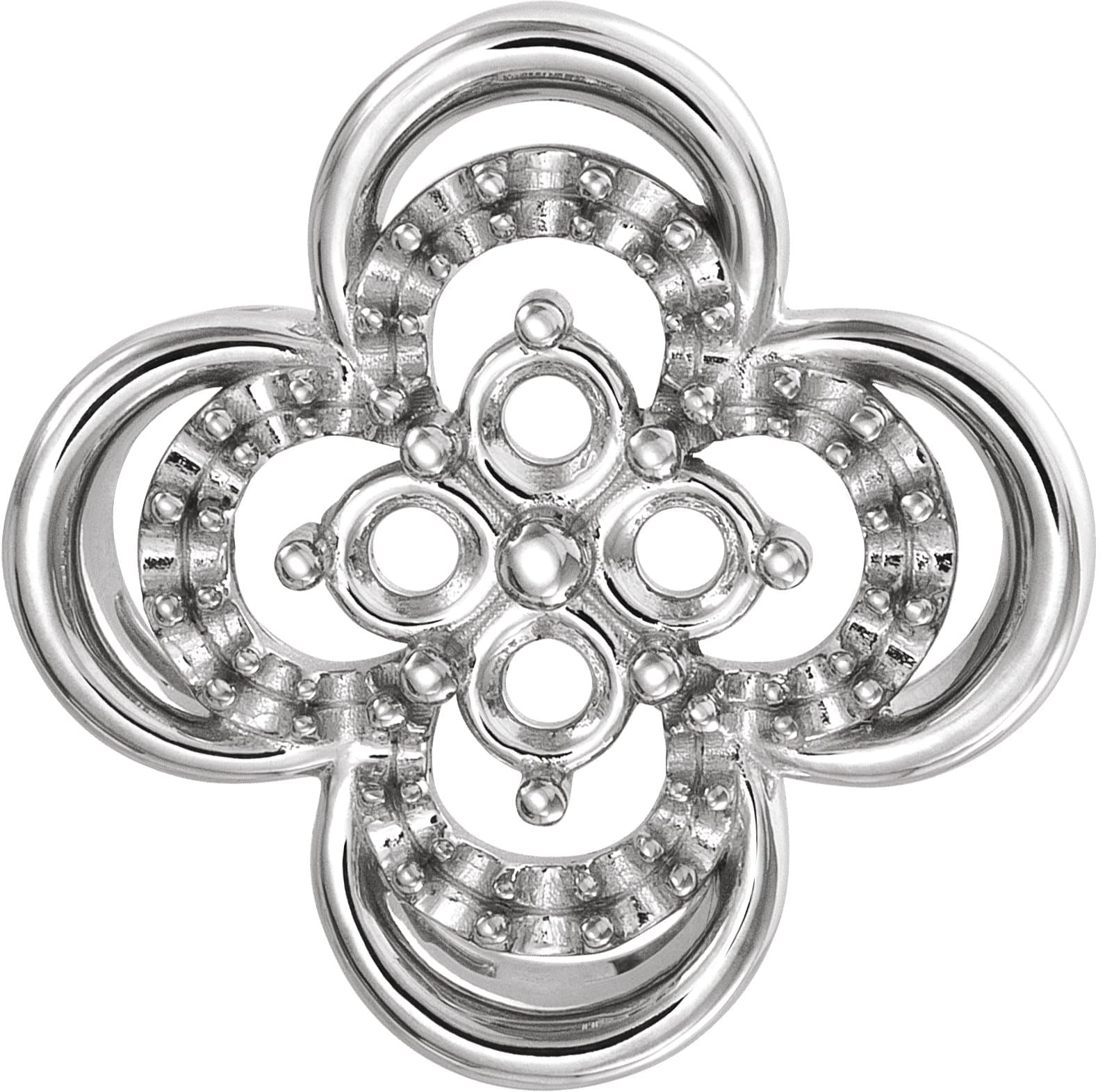 Platinum 1/3 CTW Natural Diamond Clover 18" Necklace