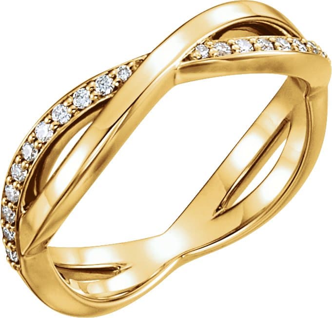 14K Rose 1/8 CTW Natural Diamond Infinity-Inspired Ring