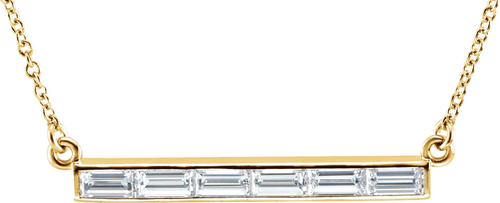14K Rose 1/2 CTW Natural Diamond Bar 17 Necklace