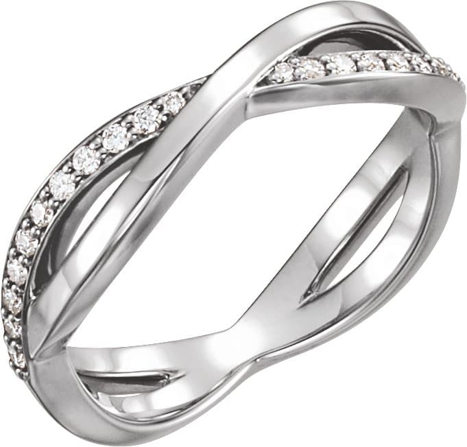 14K Rose 1/8 CTW Natural Diamond Infinity-Inspired Ring