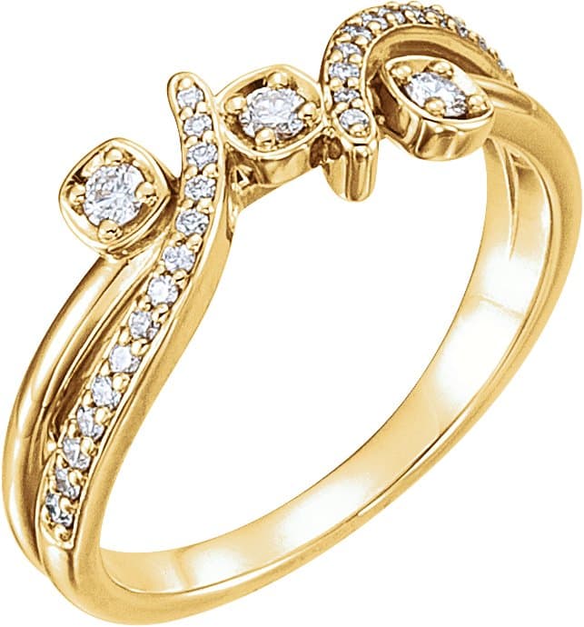 14K Rose 1/5 CTW Natural Diamond Ring