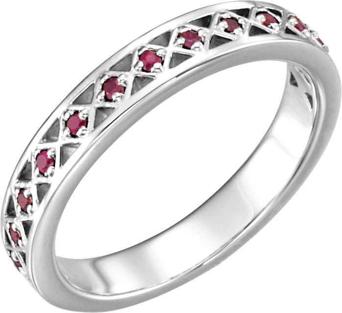 14K Rose 1/8 CTW Natural Diamond Stackable Ring