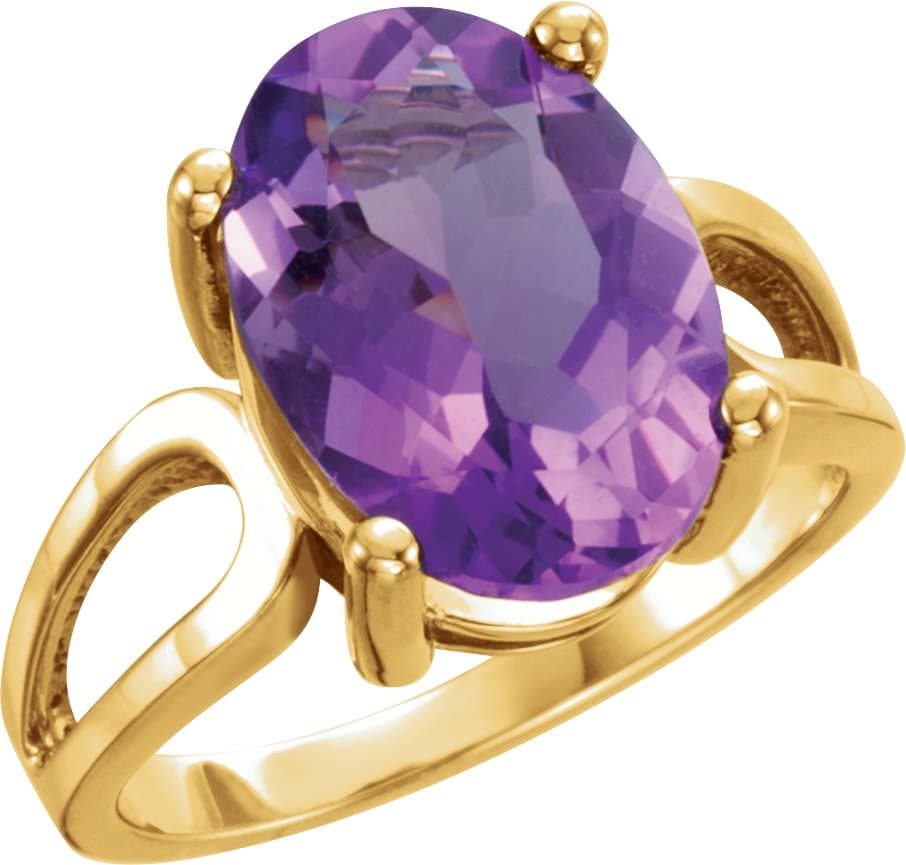 14K Rose 12x10 mm Natural London Blue Topaz Ring