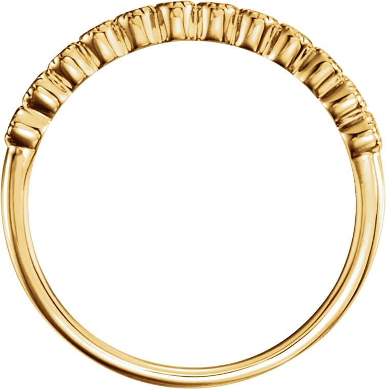 14K Yellow 1/6 CTW Natural Diamond Anniversary Band Size 4.5 view 2