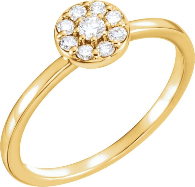 14K Rose 1/4 CTW Natural Diamond Stackable Ring