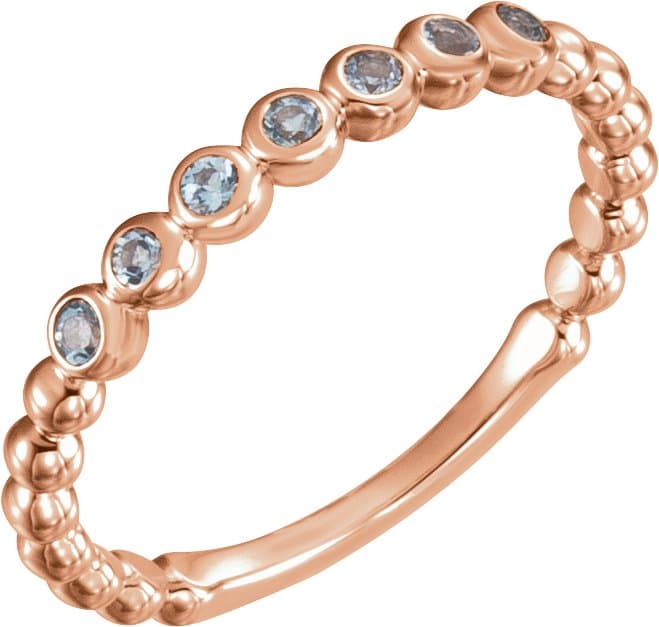 14K White Gold 1/8 CTW Natural Diamond Stackable Ring