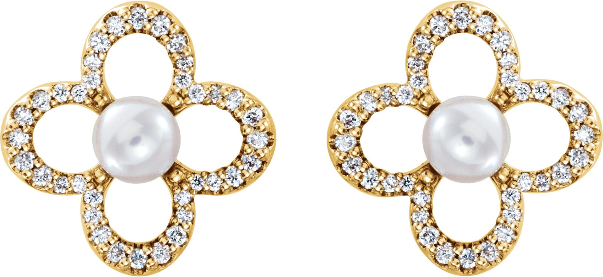 Pearl Clover Earrings view 2
