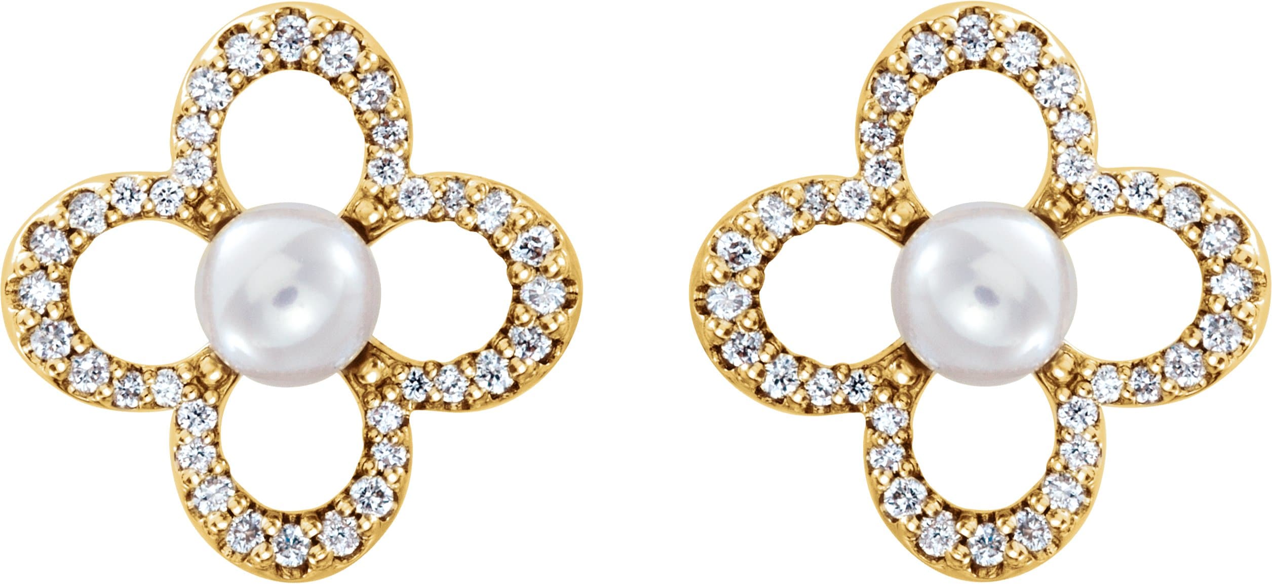 Pearl Clover Earrings view 2