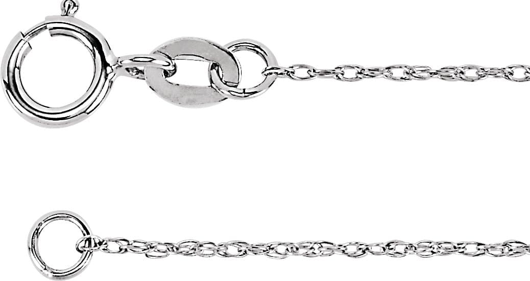 10K Rose 1 mm Rope 16 Chain