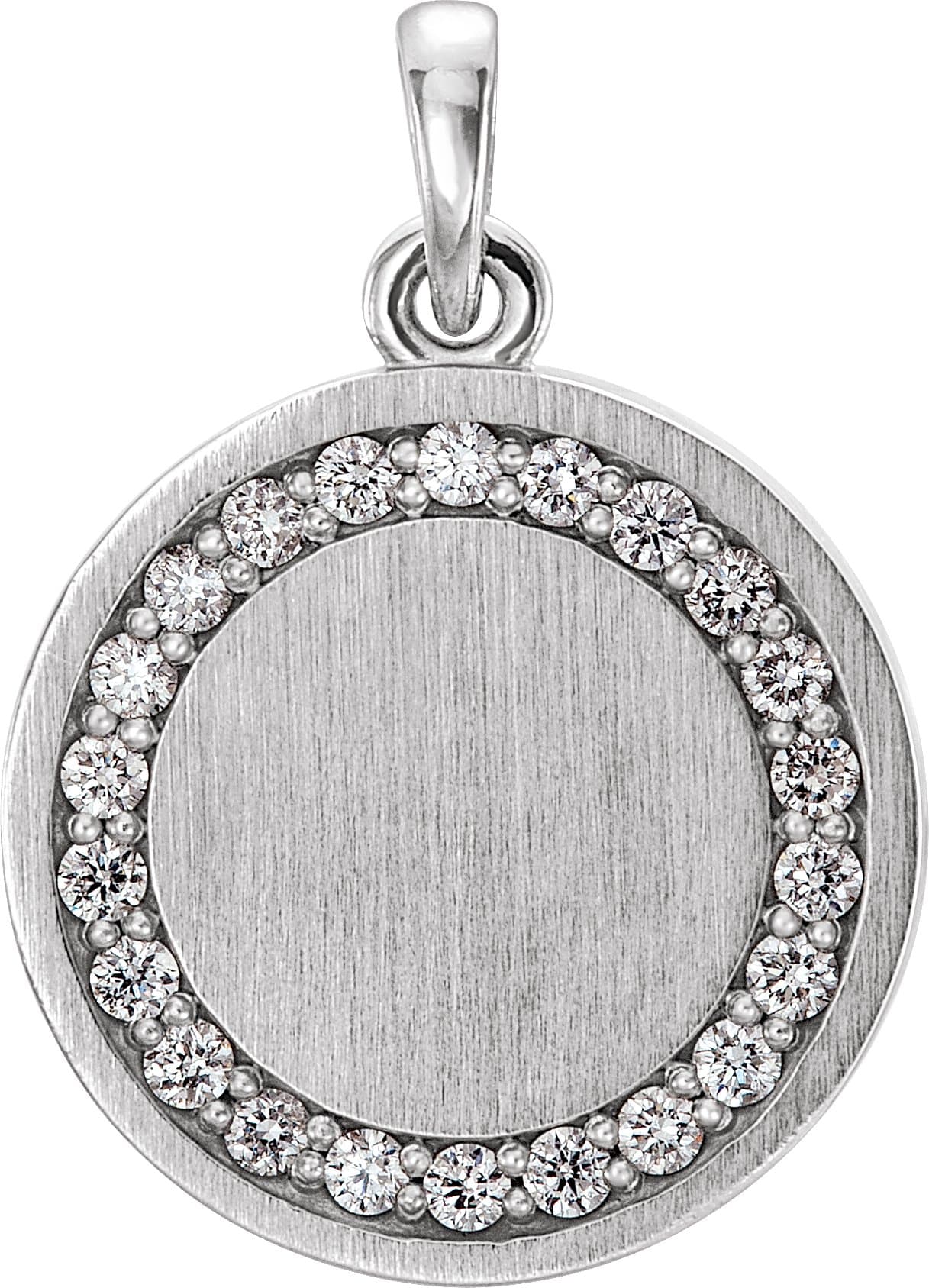 14K Rose 1/5 CTW Natural Diamond Engravable 16-18" Necklace