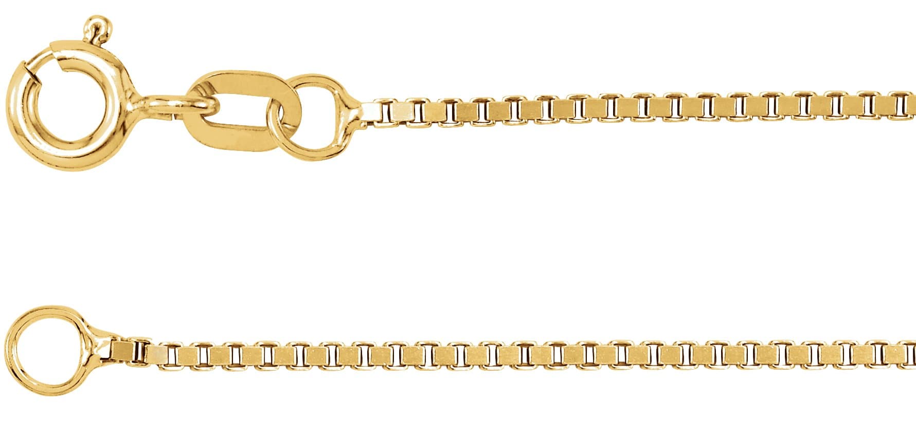 14K White 1.2 mm Box 24 Chain