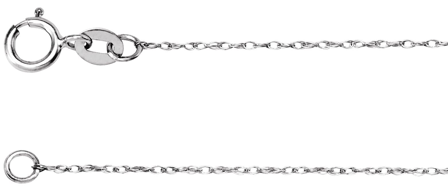 14K Rose .75 mm Rope 16 Chain