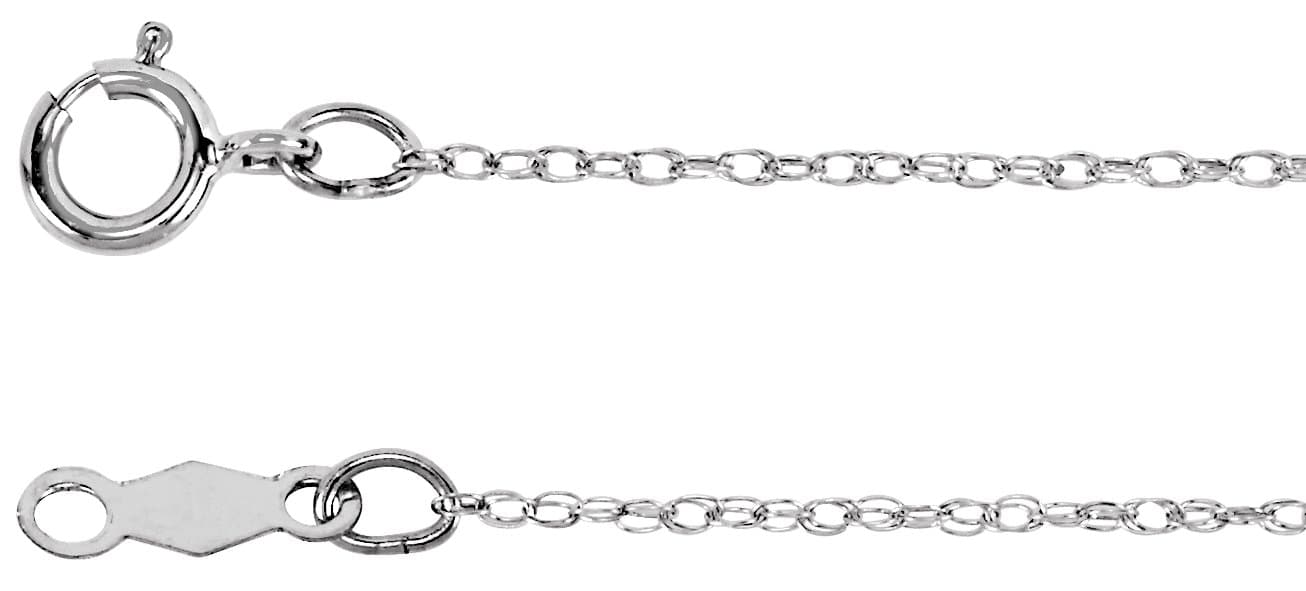 10K White .75 mm Rope 14 Chain