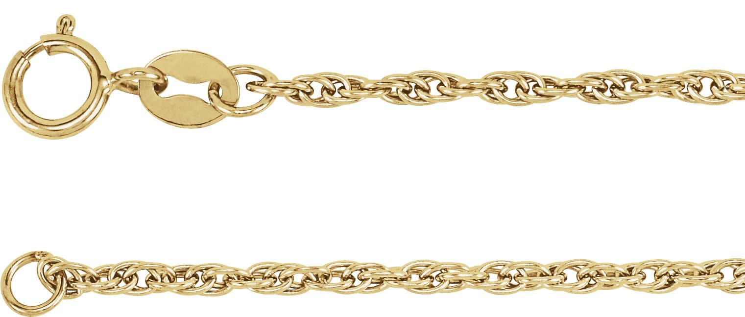 14K Yellow 1.75 mm Rope 24 Chain