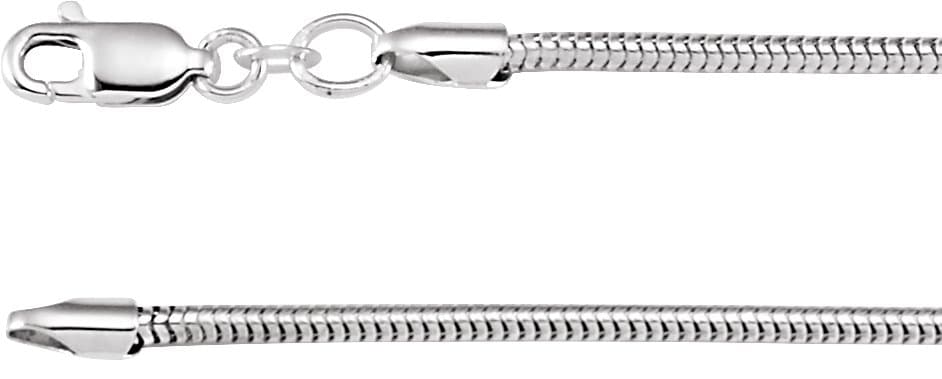 Sterling Silver 2 mm Snake 18 Chain