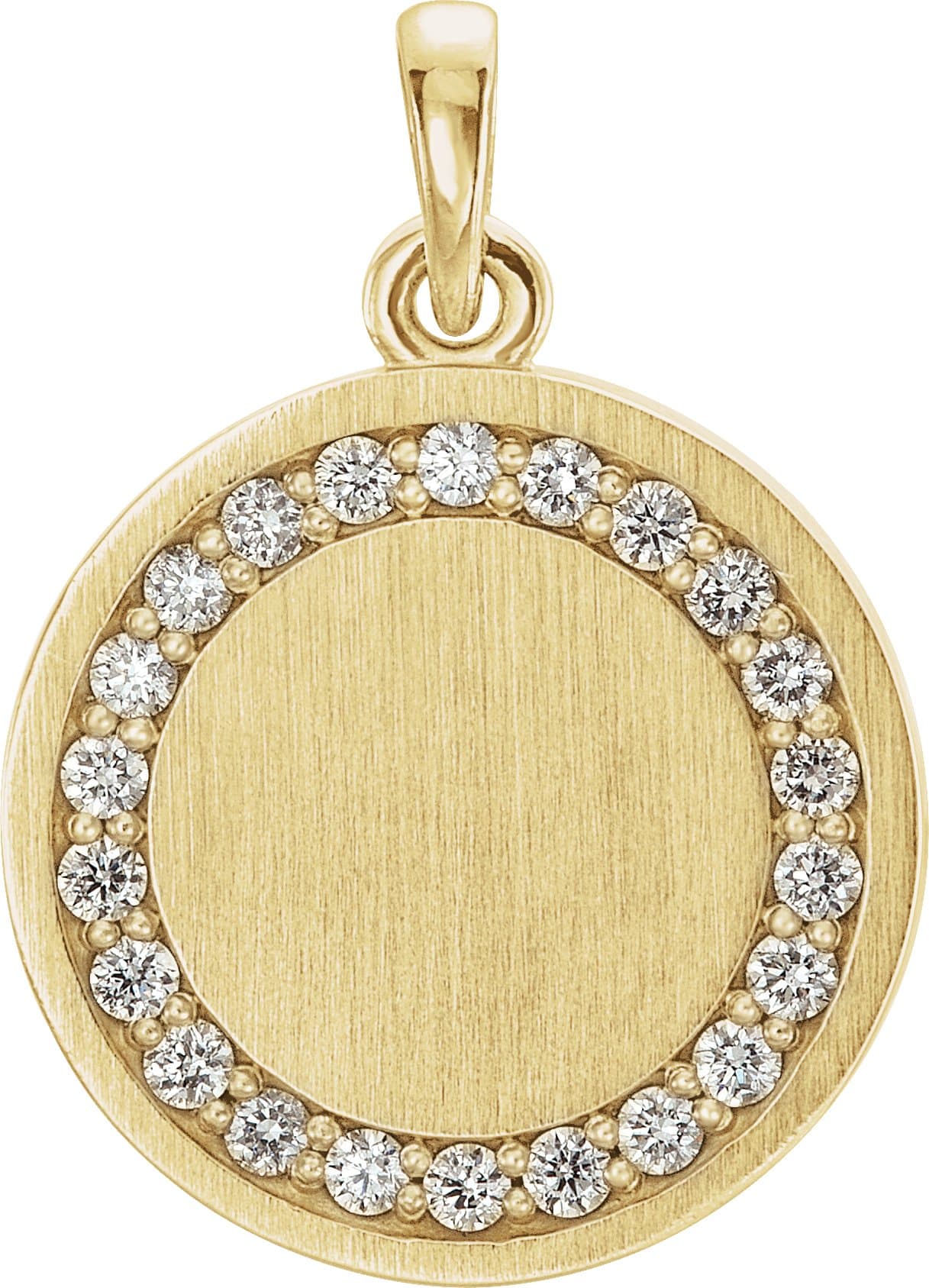 14K Rose 1/5 CTW Natural Diamond Engravable 16-18" Necklace