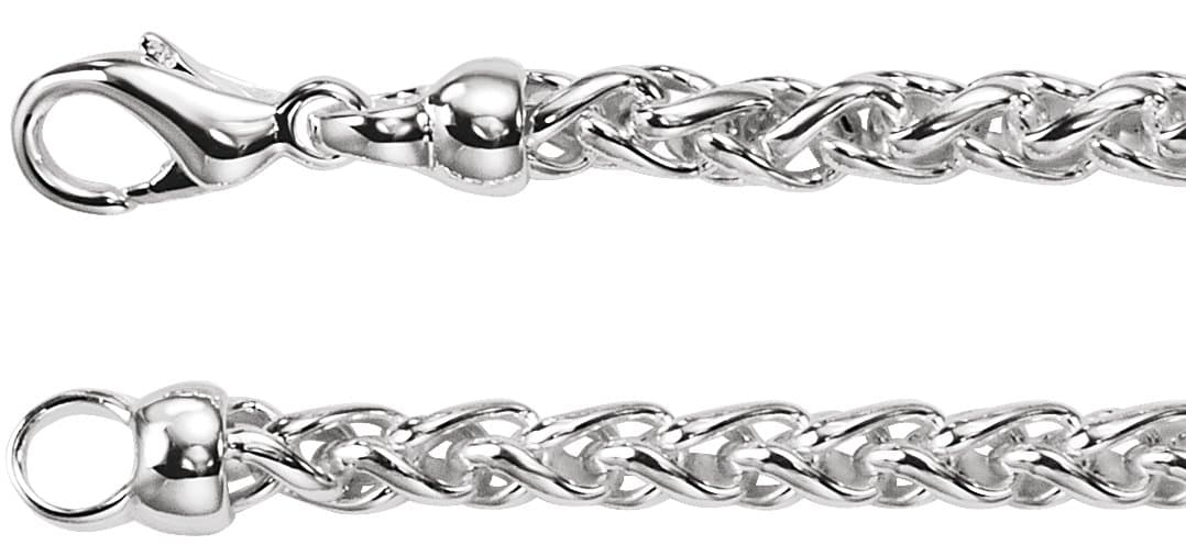 Sterling Silver 4 mm Wheat 18 Chain