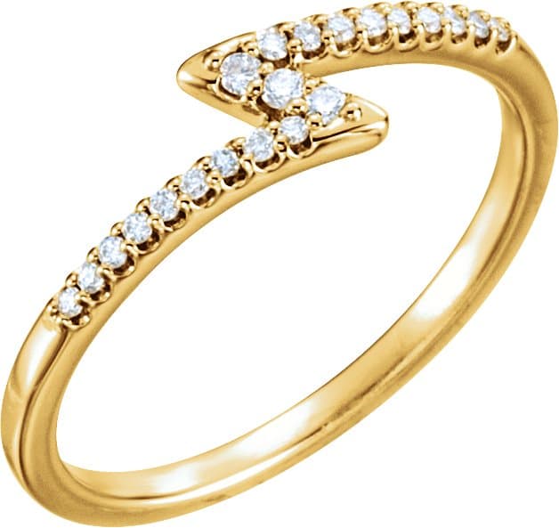 14K Rose 1/8 CTW Natural Diamond Stackable Ring