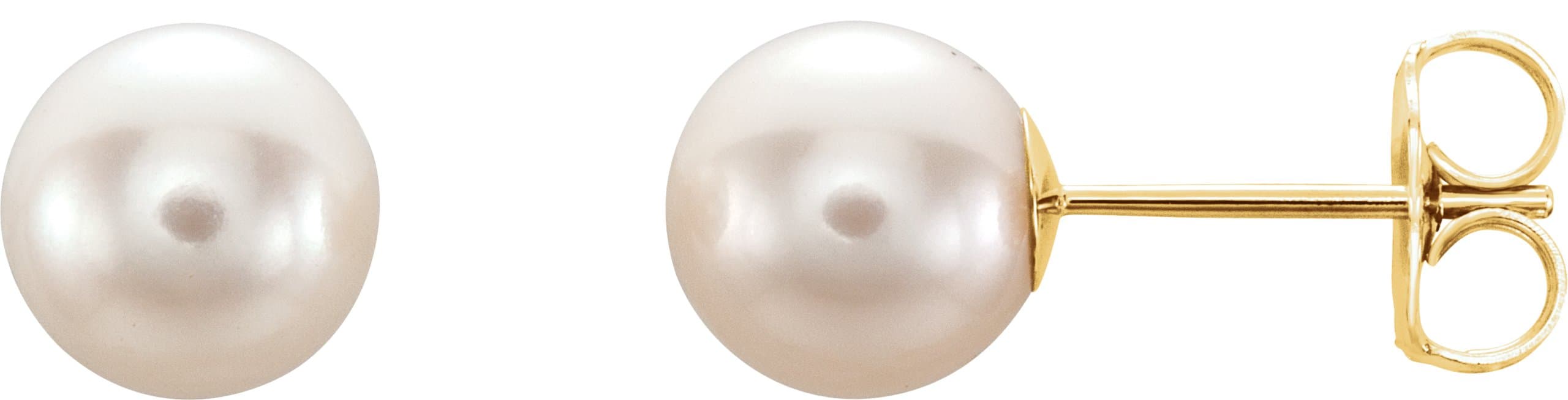 14K White Cultured White Freshwater Pearl Earrings