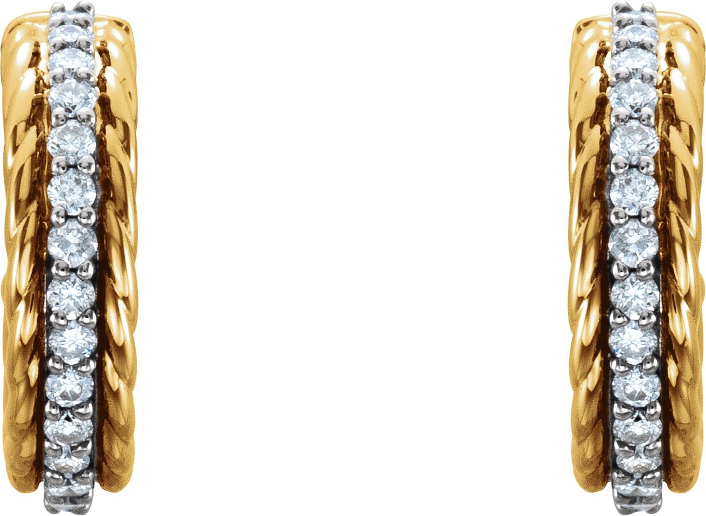 Accented Rope Hoop Earrings view 2