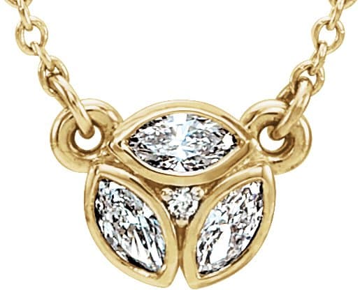 14K Rose 1/5 CTW Natural Diamond 16-18 Necklace