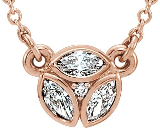 14K Rose 1/5 CTW Natural Diamond 16-18 Necklace