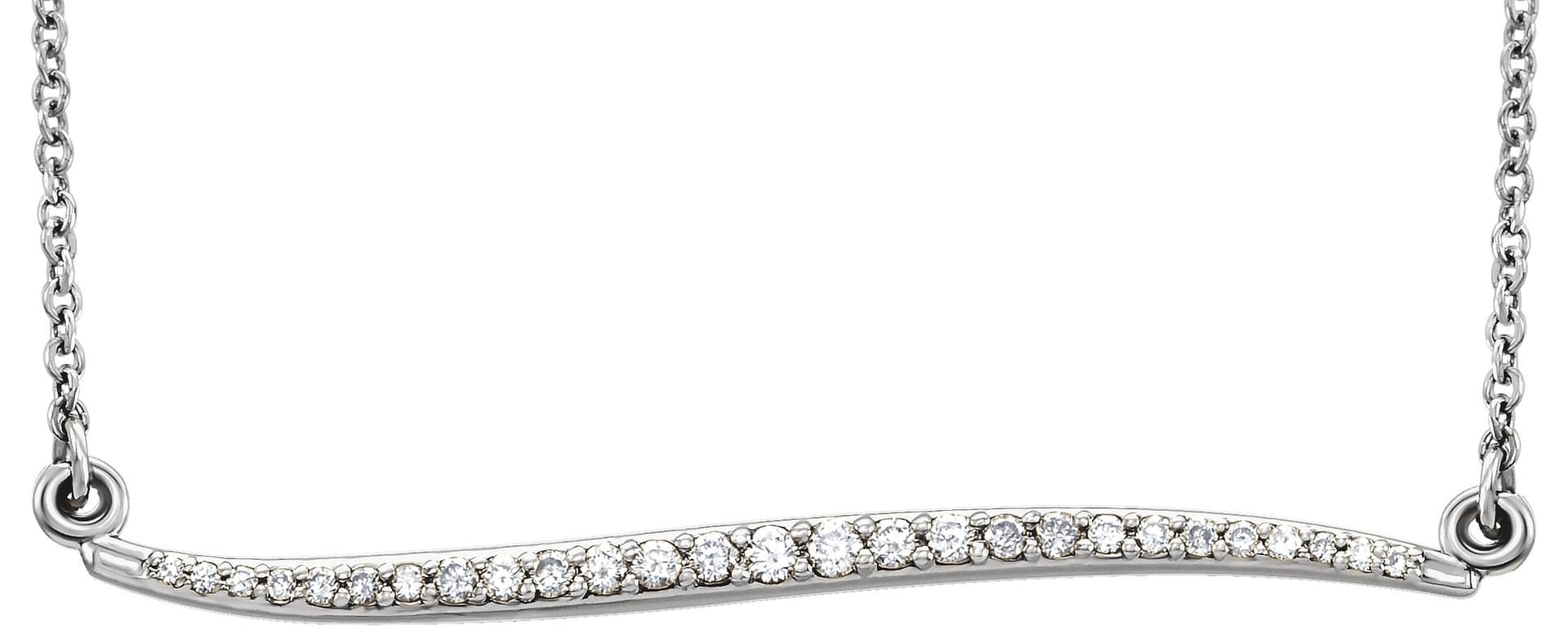 14K Rose 1/6 CTW Natural Diamond Bar 17.5 Necklace