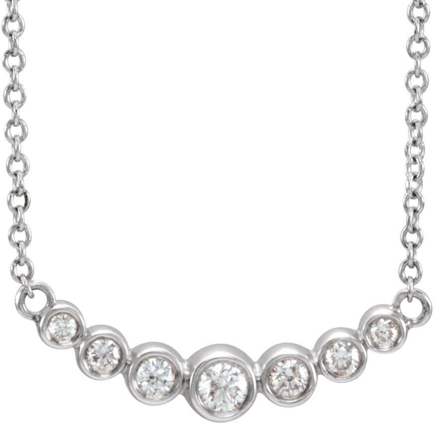 14K Rose 1/5 CTW Natural Diamond 16-18 Necklace