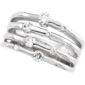 14K White 1 1/8 CTW Natural Diamond Ring