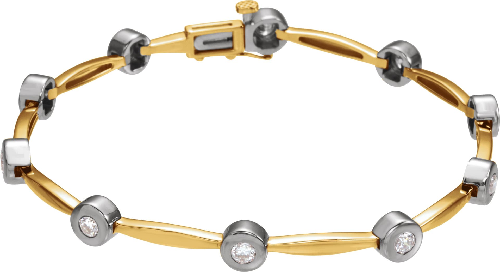 14K White 1 CTW Lab-Grown Diamond Line 7 1/2" Bracelet