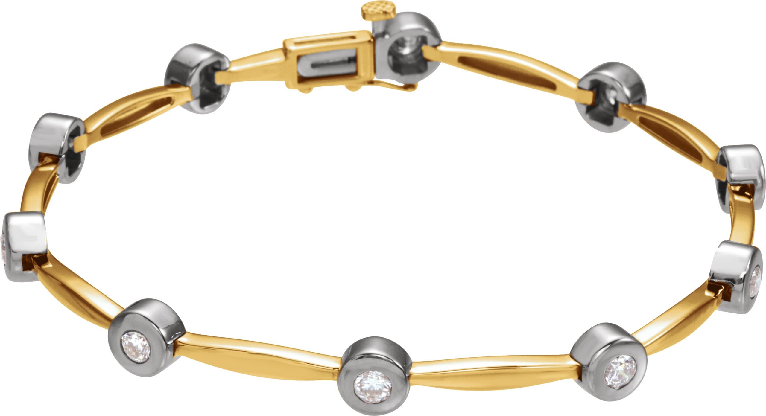 14K White 1 CTW Lab-Grown Diamond Line 7 1/2" Bracelet