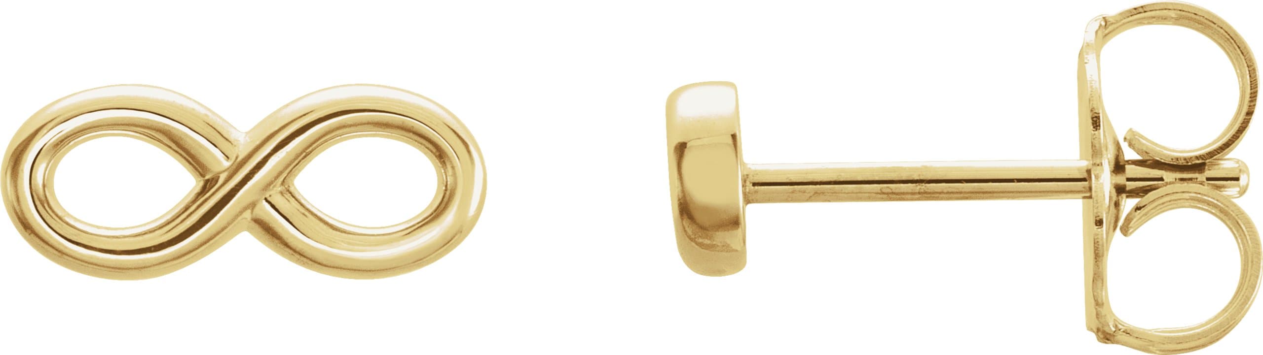 14K Rose Infinity-Inspired Earrings