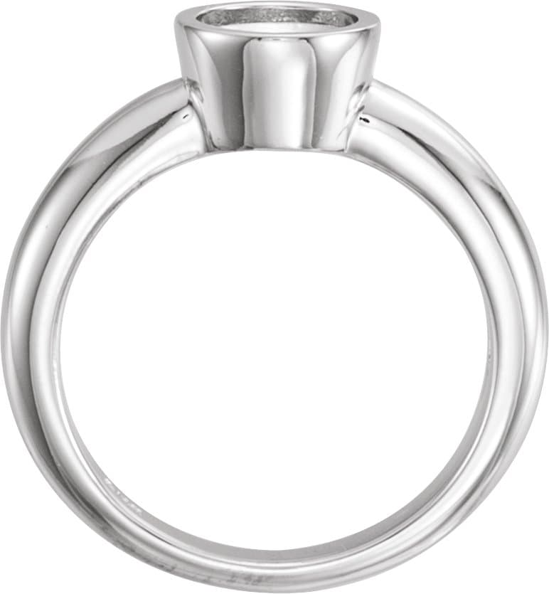 Bezel-Set Solitaire Engagement Ring  view 2