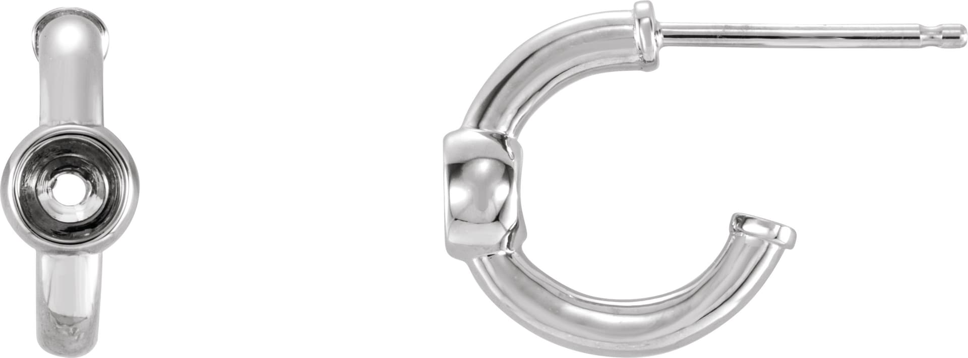 14K Rose Gold 1/4 CTW  Natural Diamond Huggie Hoop Earrings